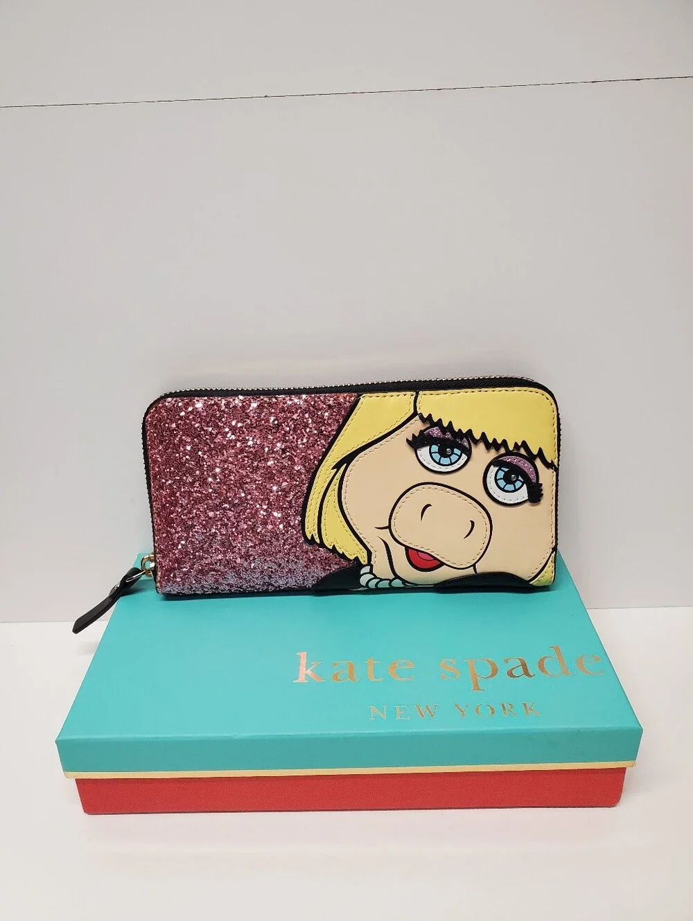 kate spade | Bags | Kate Spade Disney Miss Piggy Lacey Zip Around